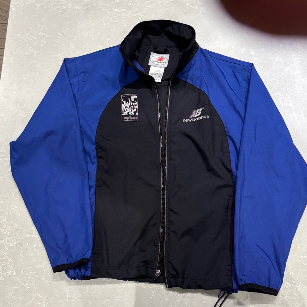 New Balance Men's Black and Blue Windbreaker